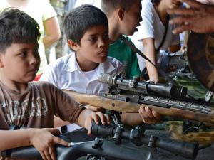 What are these young Honduran boys learning?